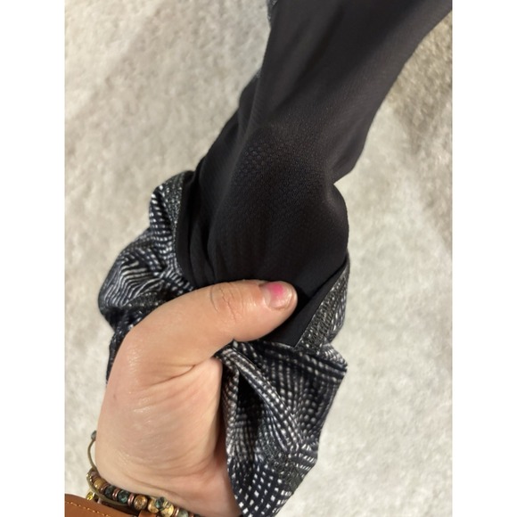 Lululemon Pace Rival High-Rise Crop 22" Velocity Mesh Island Mist Black‎ Size 6 - Picture 5 of 11